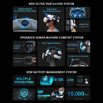 BOBOVR S3 Pro Meta Quest 3 VR用ヘッドストラップ 10000mAhバッテリー付き、S3 Pro
