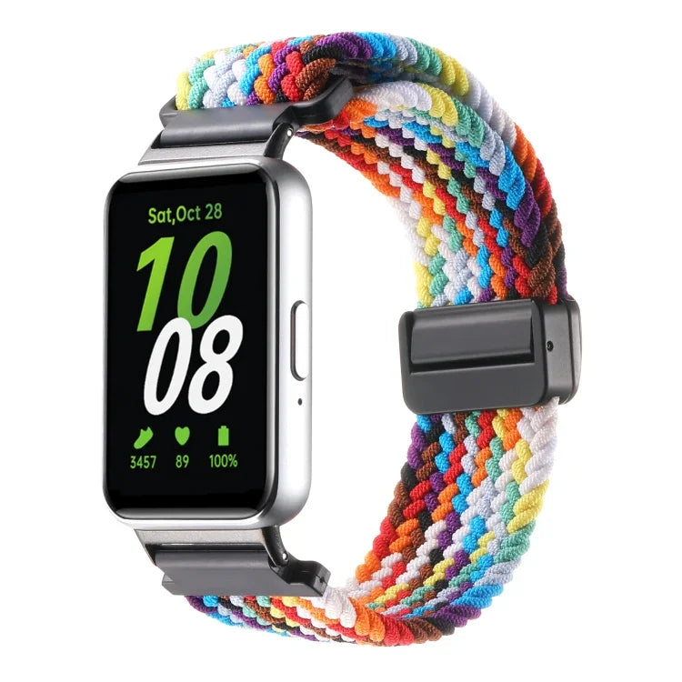 Samsung Galaxy Fit3用マグネットバックルナイロン編みウォッチバンド