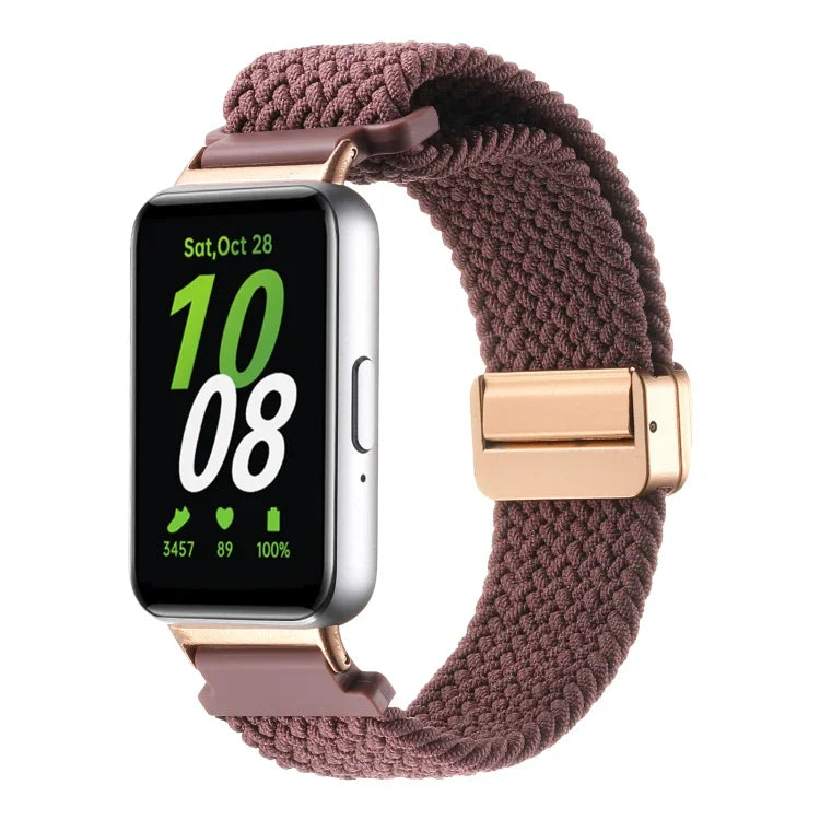 Samsung Galaxy Fit3用マグネットバックルナイロン編みウォッチバンド