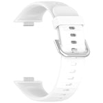 Silver Buckle Silicone Sports Watch Band, For Huawei Watch Fit4 / Fit4 Pro / Fit3
