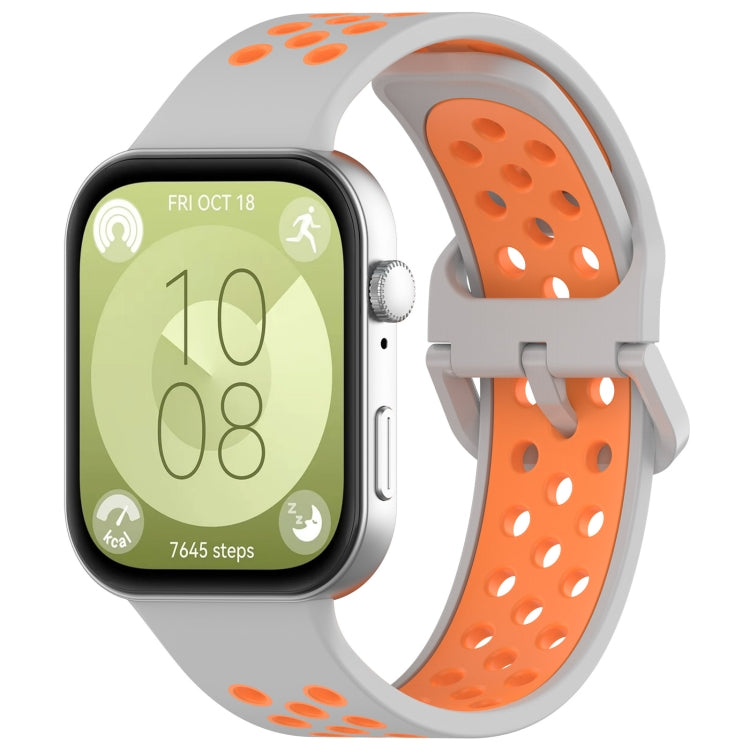 Two Color Silicone Sports Watch Band, For Huawei Watch Fit 3