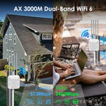 WAVLINK WN573HX3 AX3000 防水屋外WiFi ワイヤレス屋外デュアルバンドルーター、USプラグ、UKプラグ、EUプラグ、AUプラグ