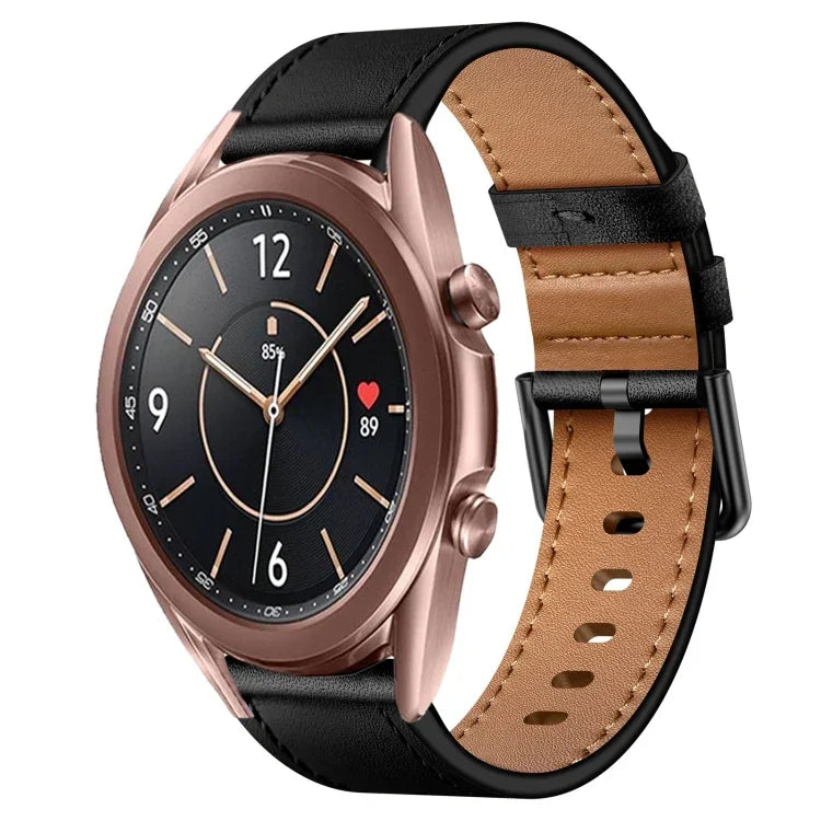 20mm SXコネクターメタルボタンスイッチレザーバンド、Samsung Galaxy Watch 5、Samsung Galaxy Watch 5 Pro、Samsung Galaxy Watch 4、Samsung Galaxy Gear Sport、Samsung Galaxy Watch 3 41mm、Samsung Galaxy Watch Active用
