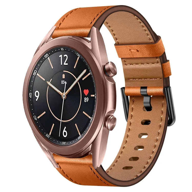 20mm SXコネクターメタルボタンスイッチレザーバンド、Samsung Galaxy Watch 5、Samsung Galaxy Watch 5 Pro、Samsung Galaxy Watch 4、Samsung Galaxy Gear Sport、Samsung Galaxy Watch 3 41mm、Samsung Galaxy Watch Active用