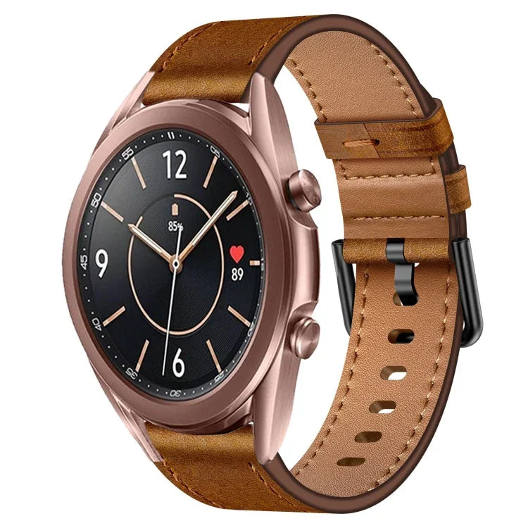 20mm SXコネクターメタルボタンスイッチレザーバンド、Samsung Galaxy Watch 5、Samsung Galaxy Watch 5 Pro、Samsung Galaxy Watch 4、Samsung Galaxy Gear Sport、Samsung Galaxy Watch 3 41mm、Samsung Galaxy Watch Active用