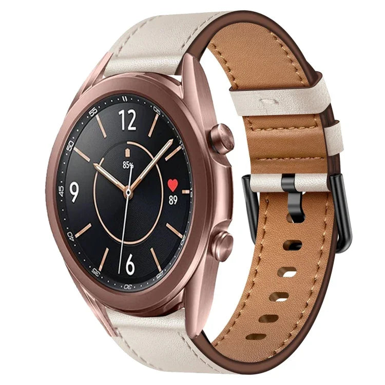 20mm SXコネクターメタルボタンスイッチレザーバンド、Samsung Galaxy Watch 5、Samsung Galaxy Watch 5 Pro、Samsung Galaxy Watch 4、Samsung Galaxy Gear Sport、Samsung Galaxy Watch 3 41mm、Samsung Galaxy Watch Active用