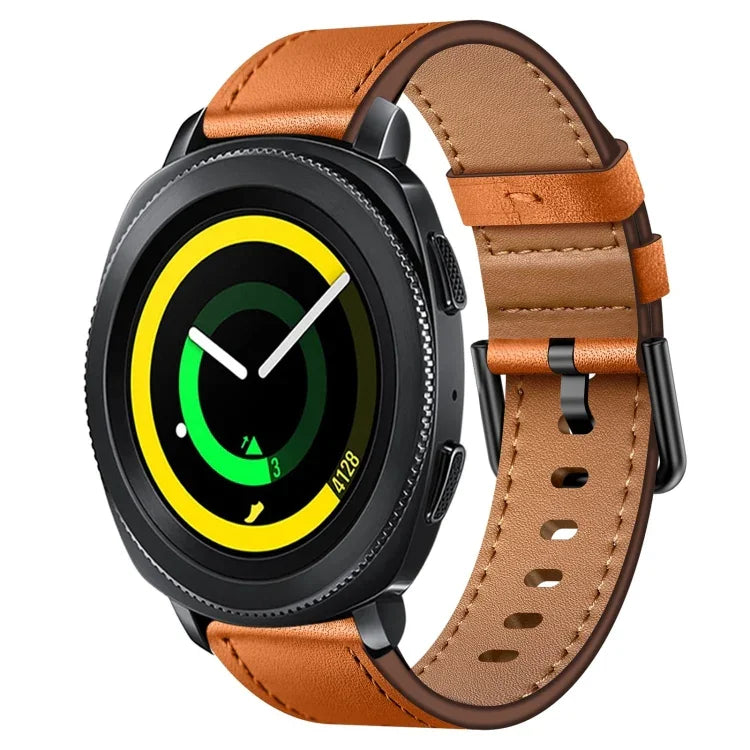 20mm SXコネクターメタルボタンスイッチレザーバンド、Samsung Galaxy Watch 5、Samsung Galaxy Watch 5 Pro、Samsung Galaxy Watch 4、Samsung Galaxy Gear Sport、Samsung Galaxy Watch 3 41mm、Samsung Galaxy Watch Active用
