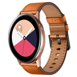 20mm SXコネクターメタルボタンスイッチレザーバンド、Samsung Galaxy Watch 5、Samsung Galaxy Watch 5 Pro、Samsung Galaxy Watch 4、Samsung Galaxy Gear Sport、Samsung Galaxy Watch 3 41mm、Samsung Galaxy Watch Active用