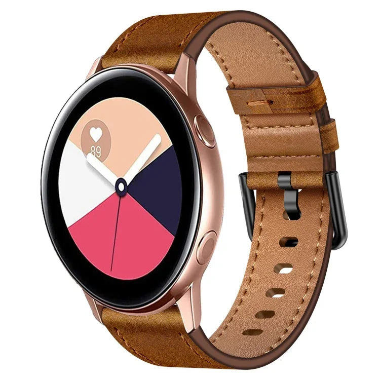 20mm SXコネクターメタルボタンスイッチレザーバンド、Samsung Galaxy Watch 5、Samsung Galaxy Watch 5 Pro、Samsung Galaxy Watch 4、Samsung Galaxy Gear Sport、Samsung Galaxy Watch 3 41mm、Samsung Galaxy Watch Active用