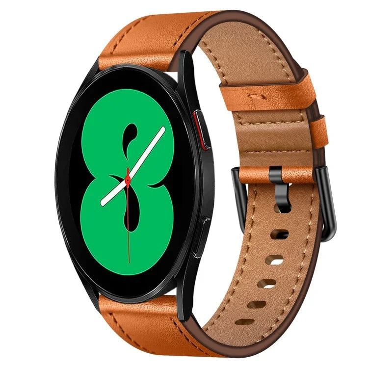 20mm SXコネクターメタルボタンスイッチレザーバンド、Samsung Galaxy Watch 5、Samsung Galaxy Watch 5 Pro、Samsung Galaxy Watch 4、Samsung Galaxy Gear Sport、Samsung Galaxy Watch 3 41mm、Samsung Galaxy Watch Active用