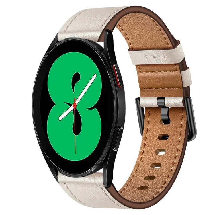 20mm SXコネクターメタルボタンスイッチレザーバンド、Samsung Galaxy Watch 5、Samsung Galaxy Watch 5 Pro、Samsung Galaxy Watch 4、Samsung Galaxy Gear Sport、Samsung Galaxy Watch 3 41mm、Samsung Galaxy Watch Active用