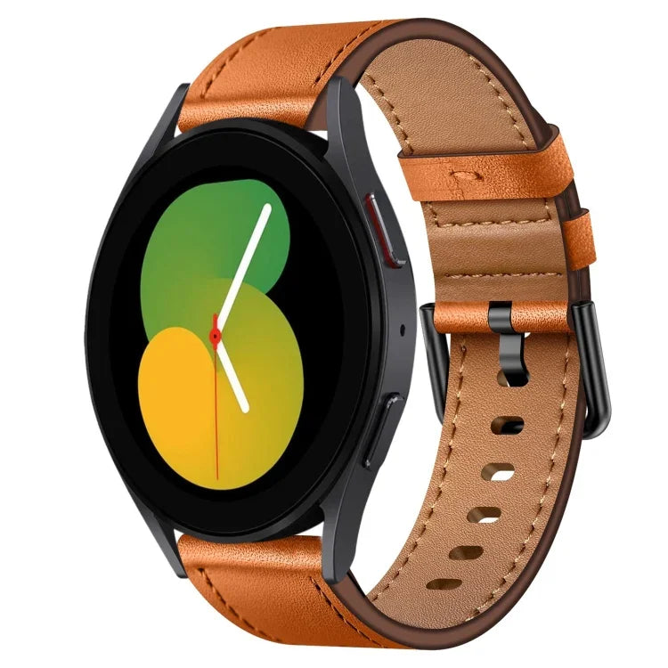 20mm SXコネクターメタルボタンスイッチレザーバンド、Samsung Galaxy Watch 5、Samsung Galaxy Watch 5 Pro、Samsung Galaxy Watch 4、Samsung Galaxy Gear Sport、Samsung Galaxy Watch 3 41mm、Samsung Galaxy Watch Active用