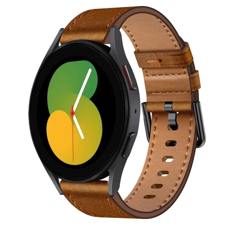 20mm SXコネクターメタルボタンスイッチレザーバンド、Samsung Galaxy Watch 5、Samsung Galaxy Watch 5 Pro、Samsung Galaxy Watch 4、Samsung Galaxy Gear Sport、Samsung Galaxy Watch 3 41mm、Samsung Galaxy Watch Active用