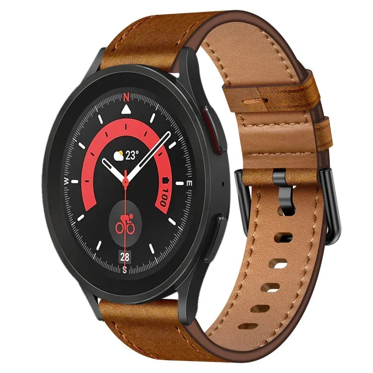 20mm SXコネクターメタルボタンスイッチレザーバンド、Samsung Galaxy Watch 5、Samsung Galaxy Watch 5 Pro、Samsung Galaxy Watch 4、Samsung Galaxy Gear Sport、Samsung Galaxy Watch 3 41mm、Samsung Galaxy Watch Active用