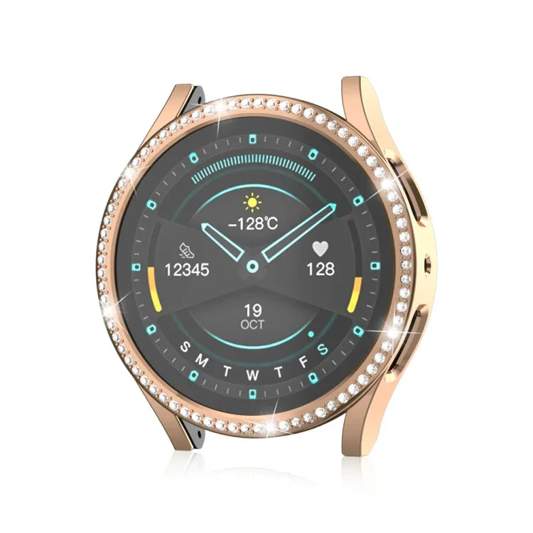 Samsung Galaxy Watch 7 40mm用シングルダイヤモンドホロウPCウォッチ保護ケース