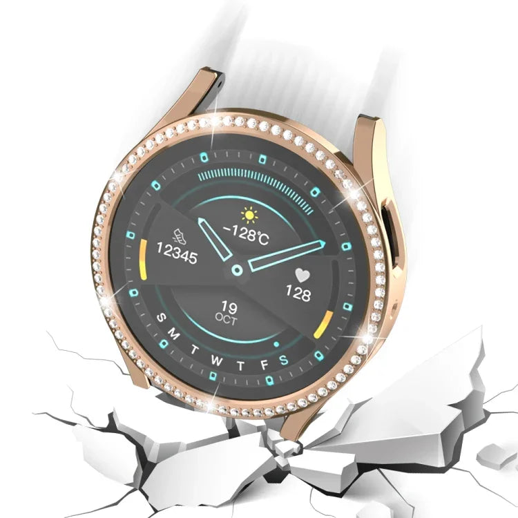 Samsung Galaxy Watch 7 40mm用シングルダイヤモンドホロウPCウォッチ保護ケース