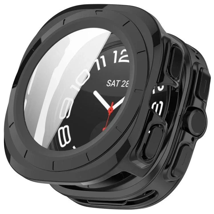 強化フィルム一体型防水PCウォッチ保護カバー、Samsung Galaxy Watch Ultra 47mm / Ultra 2025用、Samsung Galaxy Watch 7 44mm用、Samsung Galaxy Watch 7 40mm用