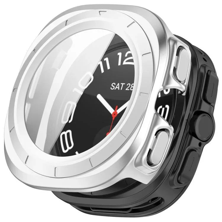 強化フィルム一体型防水PCウォッチ保護カバー、Samsung Galaxy Watch Ultra 47mm / Ultra 2025用、Samsung Galaxy Watch 7 44mm用、Samsung Galaxy Watch 7 40mm用