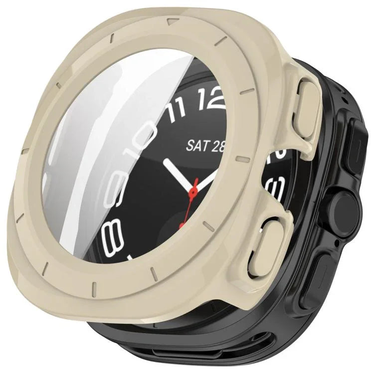 強化フィルム一体型防水PCウォッチ保護カバー、Samsung Galaxy Watch Ultra 47mm / Ultra 2025用、Samsung Galaxy Watch 7 44mm用、Samsung Galaxy Watch 7 40mm用
