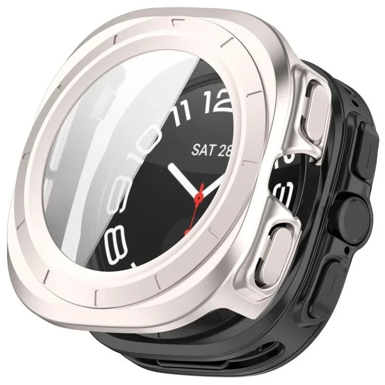 強化フィルム一体型防水PCウォッチ保護カバー、Samsung Galaxy Watch Ultra 47mm / Ultra 2025用、Samsung Galaxy Watch 7 44mm用、Samsung Galaxy Watch 7 40mm用