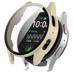 強化フィルム一体型防水PCウォッチ保護カバー、Samsung Galaxy Watch Ultra 47mm / Ultra 2025用、Samsung Galaxy Watch 7 44mm用、Samsung Galaxy Watch 7 40mm用
