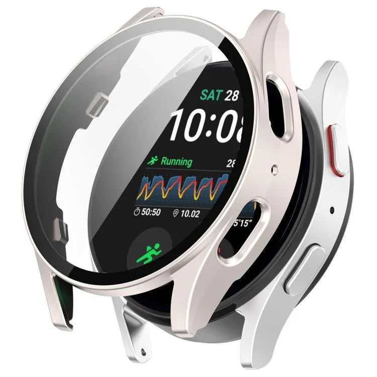 強化フィルム一体型防水PCウォッチ保護カバー、Samsung Galaxy Watch Ultra 47mm / Ultra 2025用、Samsung Galaxy Watch 7 44mm用、Samsung Galaxy Watch 7 40mm用
