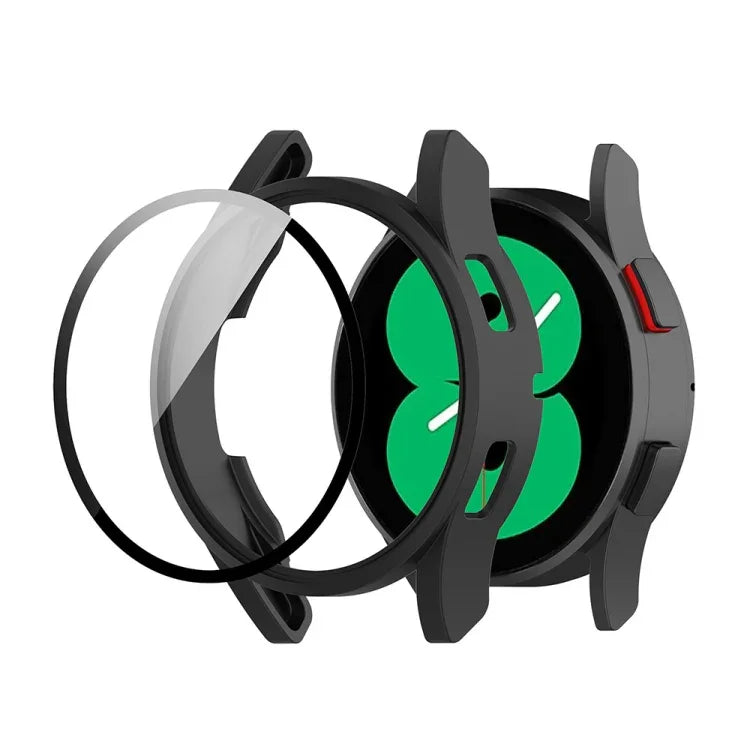 Samsung Galaxy Watch FE 40mm用PC＋強化ガラスフィルム一体型ウォッチ保護ケース