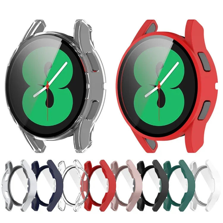 Samsung Galaxy Watch FE 40mm用PC＋強化ガラスフィルム一体型ウォッチ保護ケース