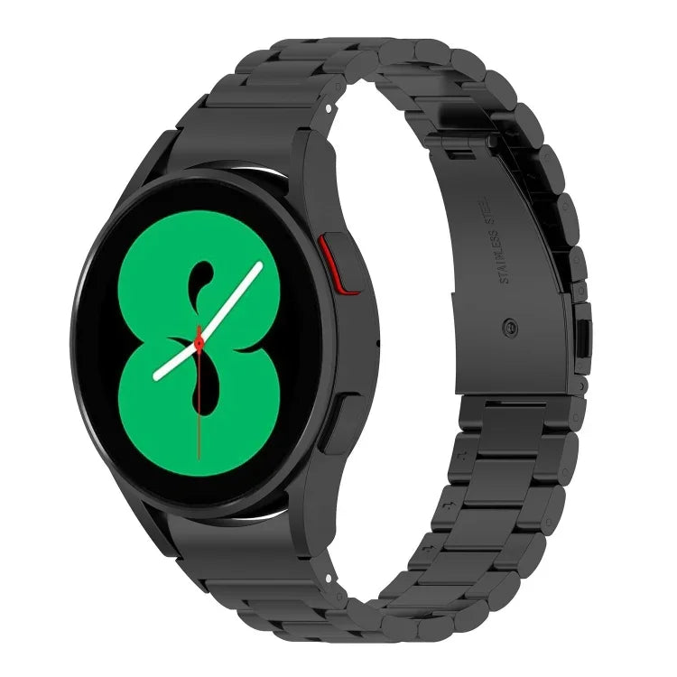 三連ビーズステンレススチールメタルウォッチストラップ、Samsung Galaxy Watch Ultra 47mm / Ultra 2025用、Samsung Galaxy Watch FE 40mm用、Samsung Galaxy Watch 7 40 / 44mm用