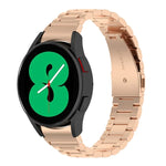 三連ビーズステンレススチールメタルウォッチストラップ、Samsung Galaxy Watch Ultra 47mm / Ultra 2025用、Samsung Galaxy Watch FE 40mm用、Samsung Galaxy Watch 7 40 / 44mm用