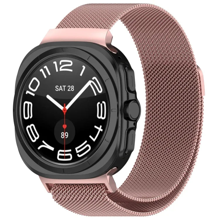 Samsung Galaxy Watch Ultra 47mm用ミラノマグネティックメタルスチールウォッチバンド