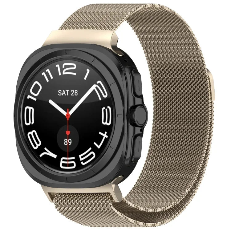 Samsung Galaxy Watch Ultra 47mm用ミラノマグネティックメタルスチールウォッチバンド