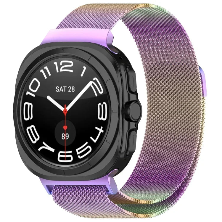 Samsung Galaxy Watch Ultra 47mm用ミラノマグネティックメタルスチールウォッチバンド