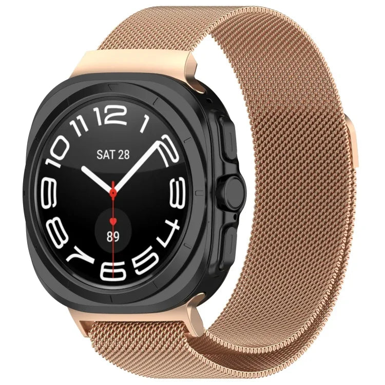 Samsung Galaxy Watch Ultra 47mm用ミラノマグネティックメタルスチールウォッチバンド