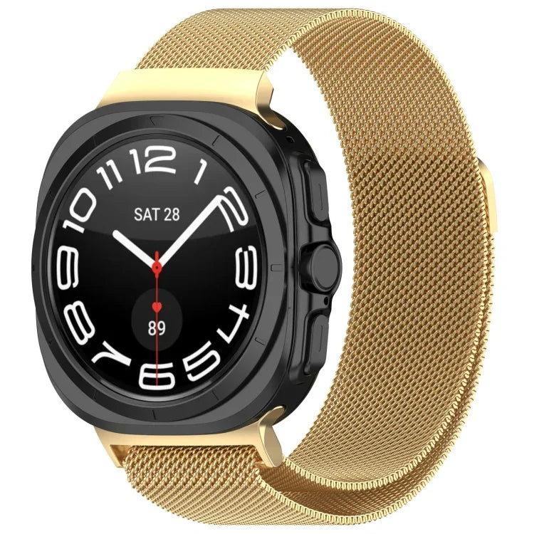 Samsung Galaxy Watch Ultra 47mm用ミラノマグネティックメタルスチールウォッチバンド