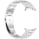 For Samsung Galaxy Watch Ultra 47mm Three Beads Stainless Steel Metal Watch Band, Silver, Black, Gold, Rose Gold