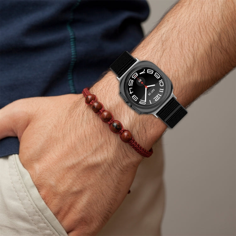 For Galaxy Watch Ultra2 2026 / 2025 / 1 2024 Loop Nylon Hook and Loop Fastener Watch Band, Black, Blue Ocean, Rainbow, Seashell Color, Sea Blue, Gray Blue, Khaki Yellow, Dark Blue, Lime