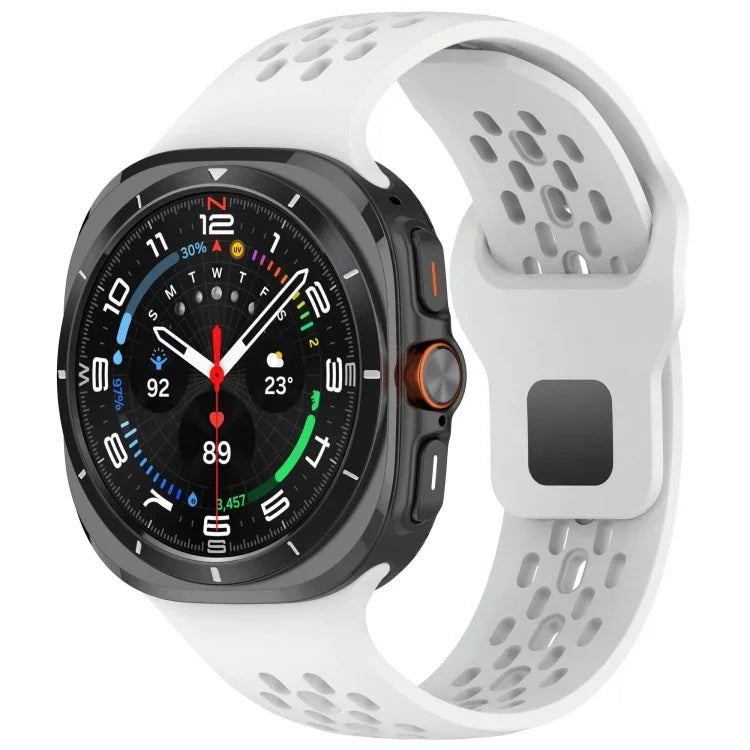 Samsung Galaxy Watch Ultra 47mm / Ultra 2025用リバースバックルシリコン通気性ウォッチバンド