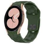 Football Texture Reverse Buckle Silicone Watch Band, For Samsung Galaxy Watch 4 44mm, For Samsung Galaxy Watch 4 40mm, For Samsung  Galaxy Watch 4 Classic 46mm, For Samsung  Galaxy Watch 4 Classic 42mm