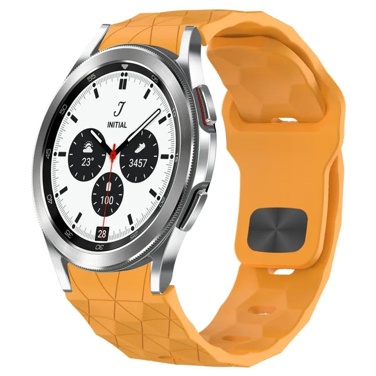 Football Texture Reverse Buckle Silicone Watch Band, For Samsung Galaxy Watch 4 44mm, For Samsung Galaxy Watch 4 40mm, For Samsung  Galaxy Watch 4 Classic 46mm, For Samsung  Galaxy Watch 4 Classic 42mm