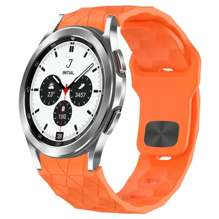 Football Texture Reverse Buckle Silicone Watch Band, For Samsung Galaxy Watch 4 44mm, For Samsung Galaxy Watch 4 40mm, For Samsung  Galaxy Watch 4 Classic 46mm, For Samsung  Galaxy Watch 4 Classic 42mm