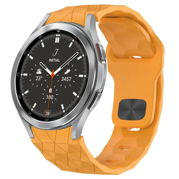 Football Texture Reverse Buckle Silicone Watch Band, For Samsung Galaxy Watch 4 44mm, For Samsung Galaxy Watch 4 40mm, For Samsung  Galaxy Watch 4 Classic 46mm, For Samsung  Galaxy Watch 4 Classic 42mm