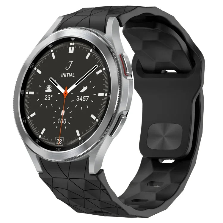Football Texture Reverse Buckle Silicone Watch Band, For Samsung Galaxy Watch 4 44mm, For Samsung Galaxy Watch 4 40mm, For Samsung  Galaxy Watch 4 Classic 46mm, For Samsung  Galaxy Watch 4 Classic 42mm