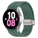 マグネット折りたたみシルバーバックルシリコンウォッチバンド Samsung Galaxy Watch FE 40mm用, Samsung Galaxy Watch7 40 / 44mm用