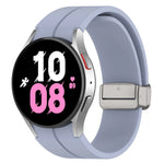 マグネット折りたたみシルバーバックルシリコンウォッチバンド Samsung Galaxy Watch FE 40mm用, Samsung Galaxy Watch7 40 / 44mm用