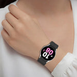 マグネット折りたたみシルバーバックルシリコンウォッチバンド Samsung Galaxy Watch FE 40mm用, Samsung Galaxy Watch7 40 / 44mm用