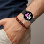 マグネット折りたたみシルバーバックルシリコンウォッチバンド Samsung Galaxy Watch FE 40mm用, Samsung Galaxy Watch7 40 / 44mm用