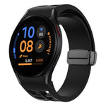 リチャードマグネティック折りたたみブラックバックルシリコンウォッチバンド、Samsung Galaxy Watch FE 40mm用、Samsung Galaxy Watch 7 40 / 44mm用、Samsung Galaxy Watch 6 クラシック 43 / 47mm用