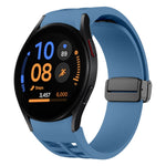 リチャードマグネティック折りたたみブラックバックルシリコンウォッチバンド、Samsung Galaxy Watch FE 40mm用、Samsung Galaxy Watch 7 40 / 44mm用、Samsung Galaxy Watch 6 クラシック 43 / 47mm用