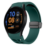 リチャードマグネティック折りたたみブラックバックルシリコンウォッチバンド、Samsung Galaxy Watch FE 40mm用、Samsung Galaxy Watch 7 40 / 44mm用、Samsung Galaxy Watch 6 クラシック 43 / 47mm用